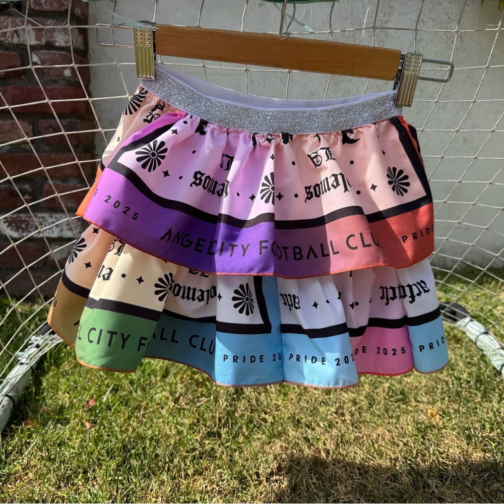 Angel City Soccer Rainbow Tiered Skirt